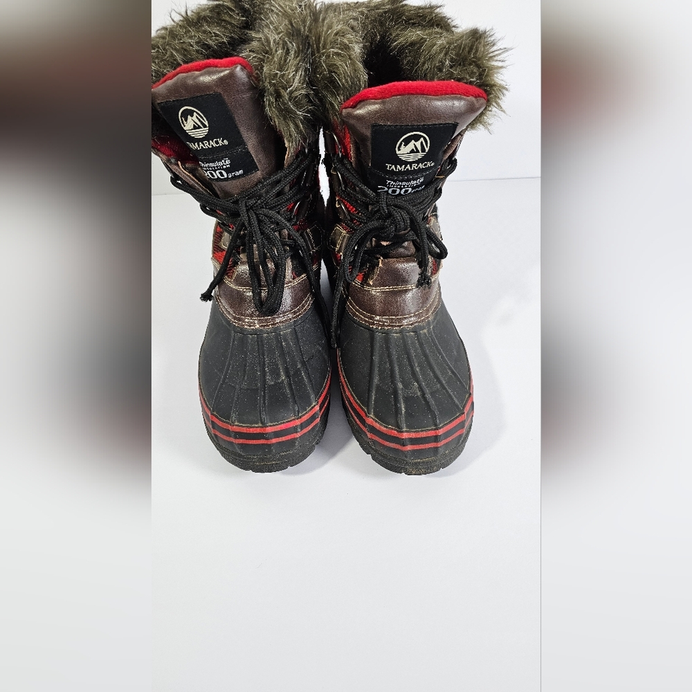 Tamarack Women's Winter & Rain Boots - Black and Red
